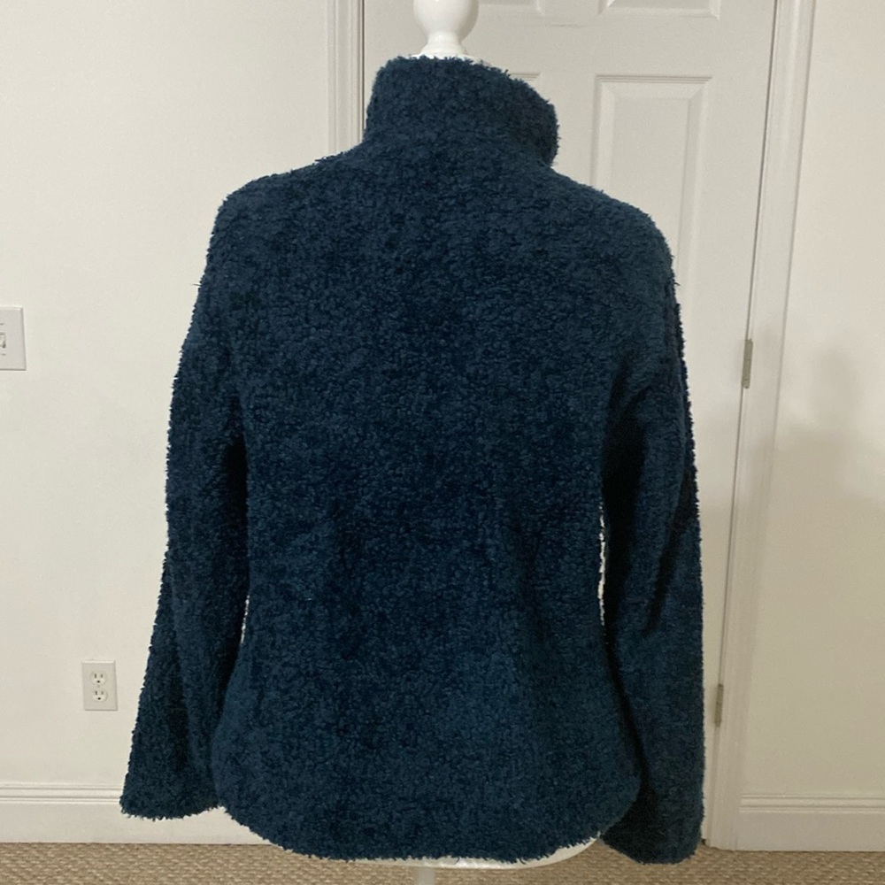 NWOT Pendleton Sherpa Fabric Jacket with Plaid Trim - Picture 3 of 11